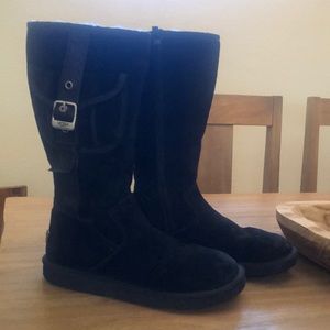UGG retro cargo suede sheepskin tall boots